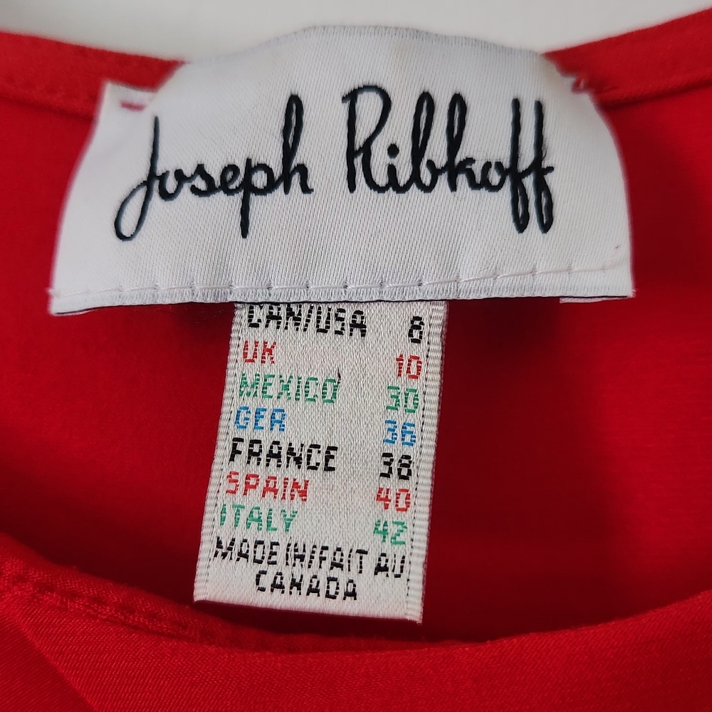 Joseph Ribkoff Bold Red Top - Picture 4 of 5